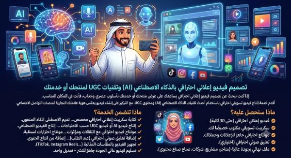 تصميم فيديو إعلاني لمنتجك